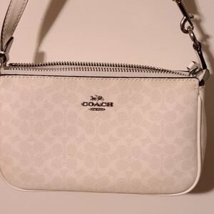 Coach White Wristlet Clutch